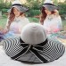 's Fashion Summer Beach Bowknot Wide Brim Sun Hats Straw Braid Cap Showy  eb-47378179